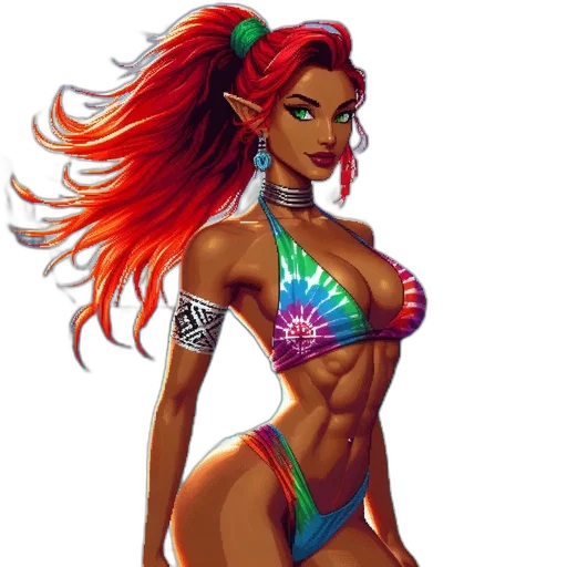 fantasy art, concept art, comic book art, pixel art transparent PNG cut-out