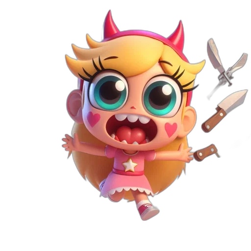 staff, crown, weapon, 3d render transparent PNG cut-out