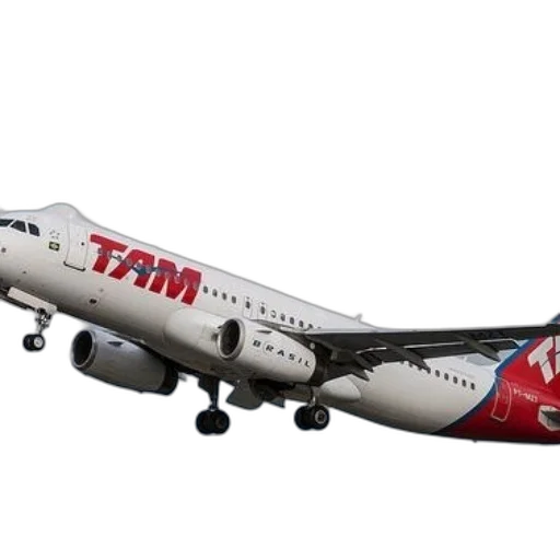 3d render, tam, brasil, airplane transparent PNG cut-out