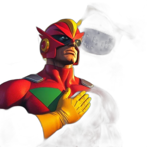 mask, concept art, 3d render, comic book art transparent PNG cut-out