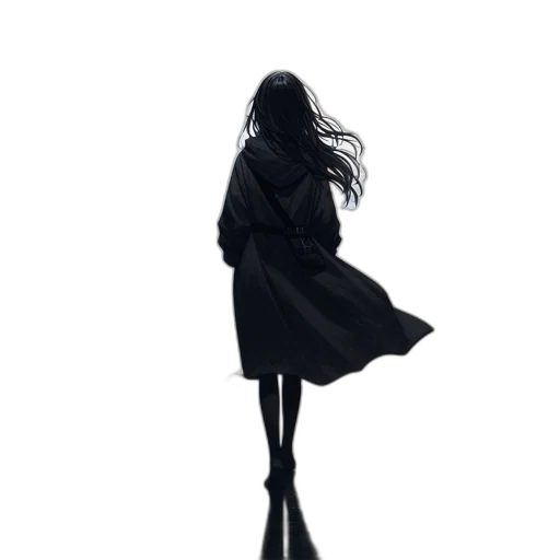 dress, jacket, hair, umbrella transparent PNG cut-out