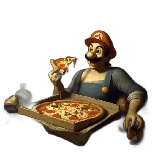 food, concept art, pixel art, 3d render transparent PNG cut-out