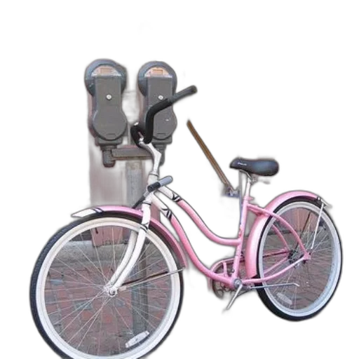 3d render, photorealistic, pink, bicycle transparent PNG cut-out