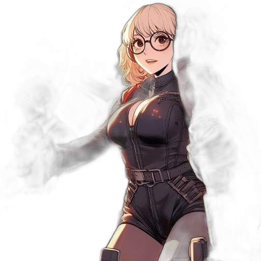 dress, jacket, staff, weapon transparent PNG cut-out