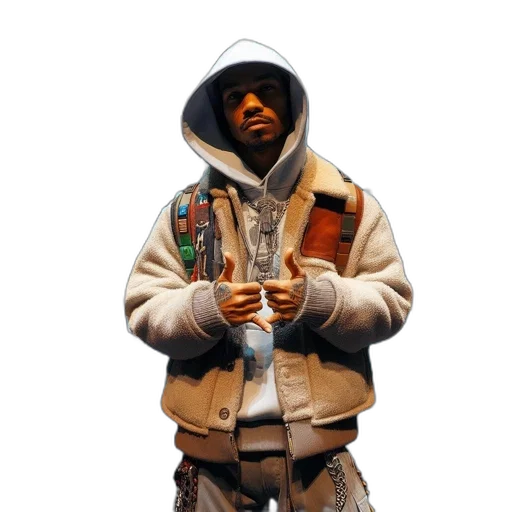 jacket, photorealistic, concept art, man transparent PNG cut-out