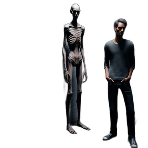 creature, robot, staff, concept art transparent PNG cut-out