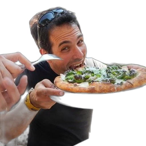 food, man, black, shirt transparent PNG cut-out