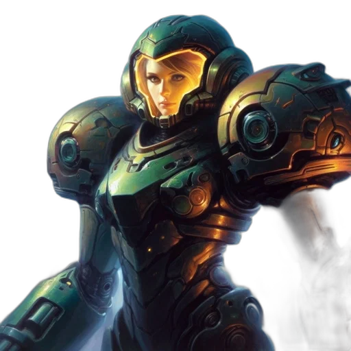 robot, concept art, fantasy art, 3d render transparent PNG cut-out