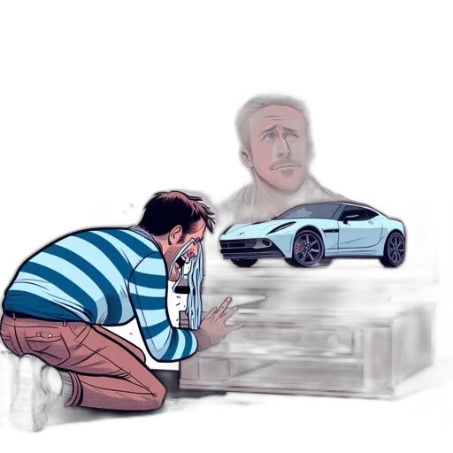 car, face, concept art, photorealistic transparent PNG cut-out