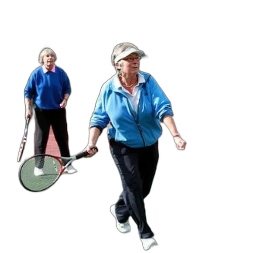 staff, photorealistic, two, elderly transparent PNG cut-out