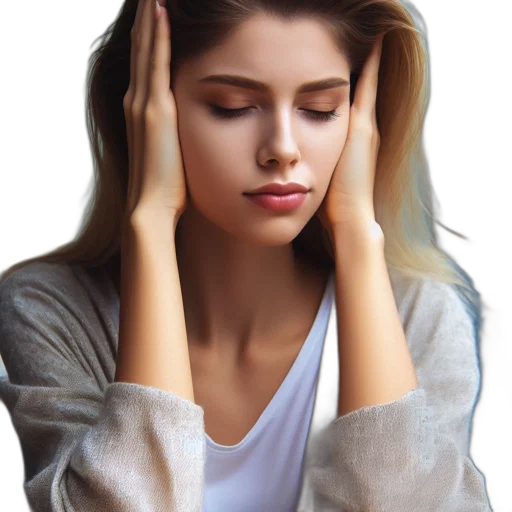 face, jewelry, hair, jacket transparent PNG cut-out
