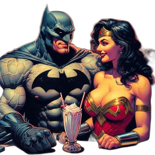 comic book art, concept art, batman, wonder transparent PNG cut-out