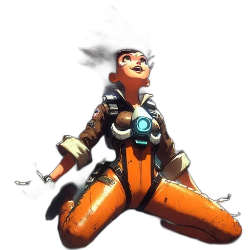 robot, weapon, staff, jacket transparent PNG cut-out