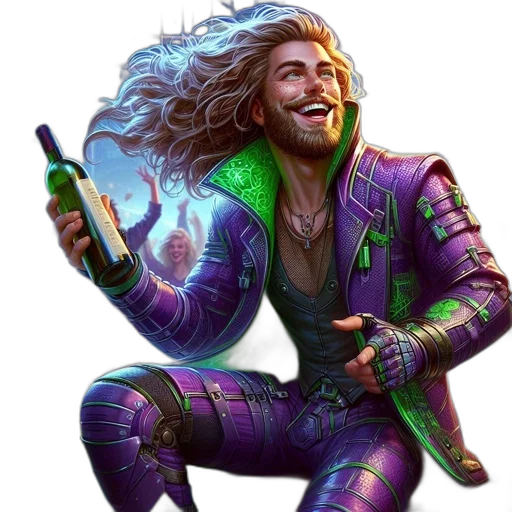 jacket, staff, fantasy art, concept art transparent PNG cut-out