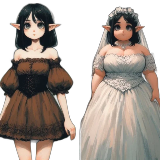 dress, concept art, 3d render, fantasy art transparent PNG cut-out