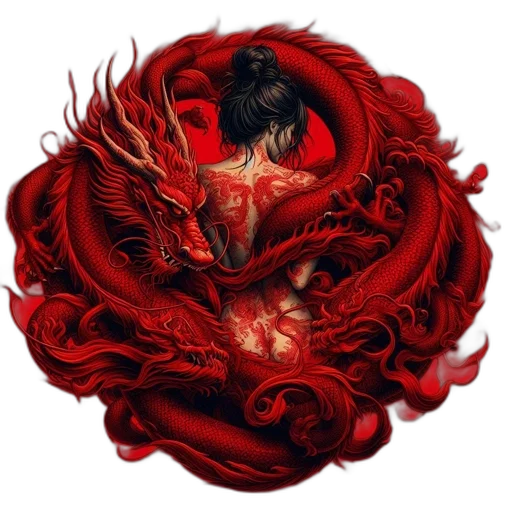 dragon, mask, staff, fantasy art transparent PNG cut-out