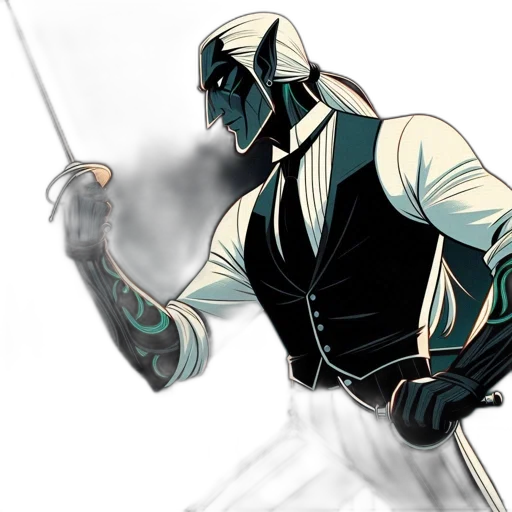 robot, sword, mask, staff transparent PNG cut-out