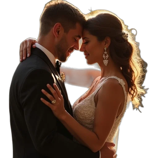 dress, jewelry, photorealistic, bride transparent PNG cut-out