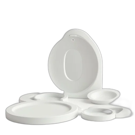3d render, empty, table, white transparent PNG cut-out