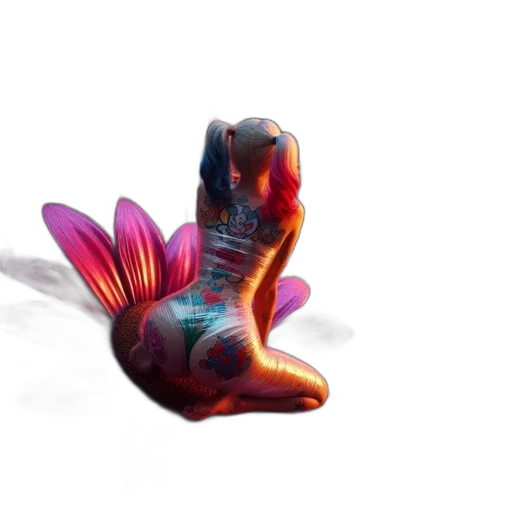 dragon, flower, creature, animal transparent PNG cut-out