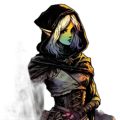 jacket, staff, face, concept art transparent PNG cut-out