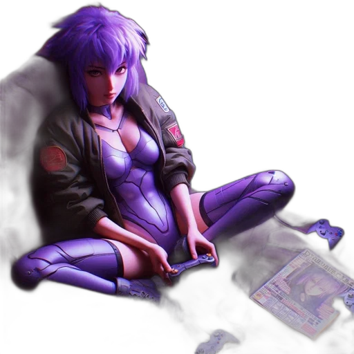 robot, weapon, jacket, cyberpunk transparent PNG cut-out