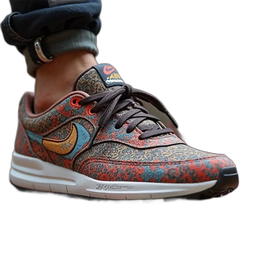shoes, photorealistic, 3d render, colorful transparent PNG cut-out