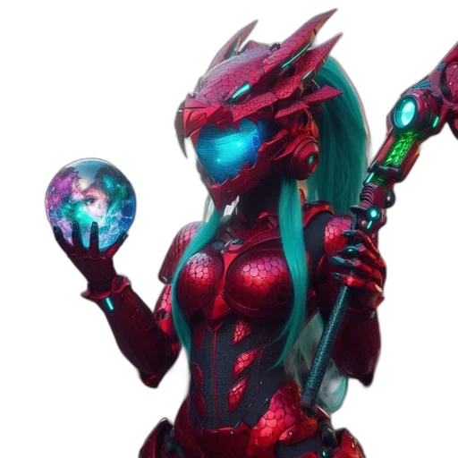 robot, dragon, concept art, 3d render transparent PNG cut-out