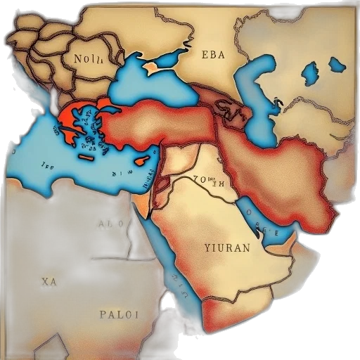 old, map, middle, east transparent PNG cut-out