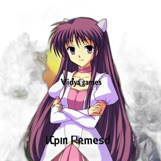 dress, weapon, staff, anime transparent PNG cut-out