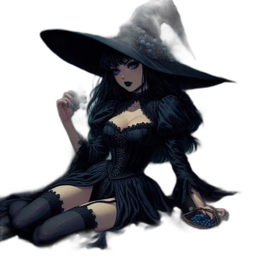 hat, dress, staff, mask transparent PNG cut-out