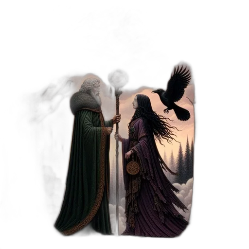 dress, dragon, mask, weapon transparent PNG cut-out