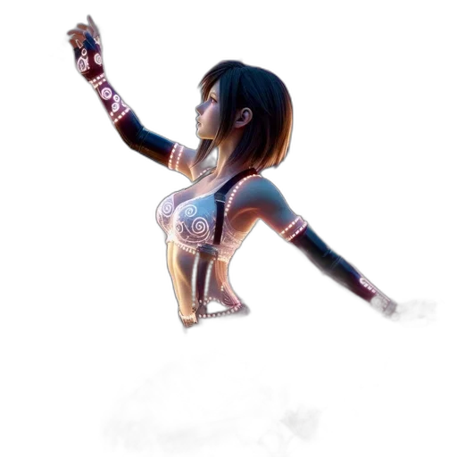 staff, robot, dress, weapon transparent PNG cut-out