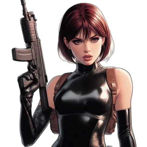 weapon, comic book art, concept art, cyberpunk transparent PNG cut-out