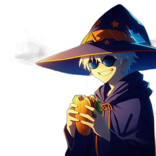 hat, staff, mask, jacket transparent PNG cut-out