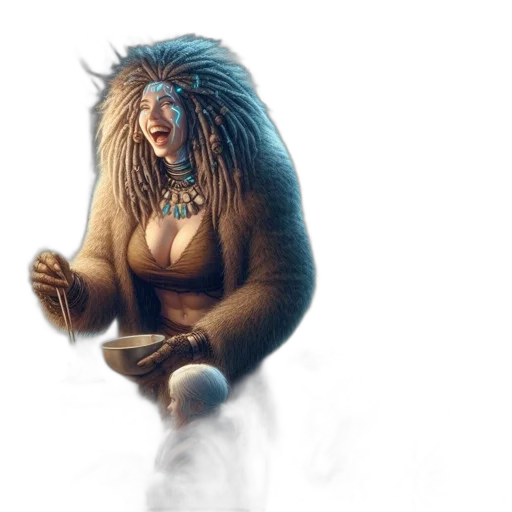 creature, hair, animal, concept art transparent PNG cut-out