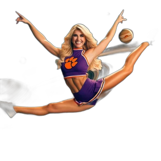 concept art, fantasy art, 3d render, cheerleader transparent PNG cut-out