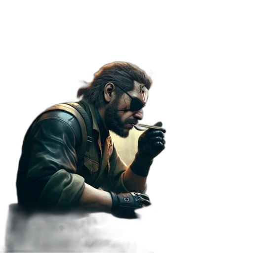 jacket, weapon, face, sword transparent PNG cut-out