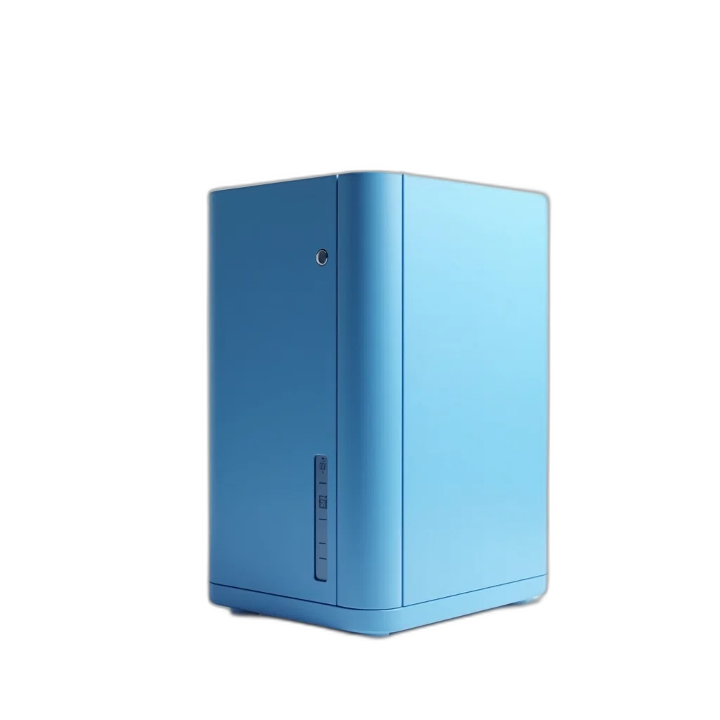 robot, furniture, 3d render, vaporwave transparent PNG cut-out