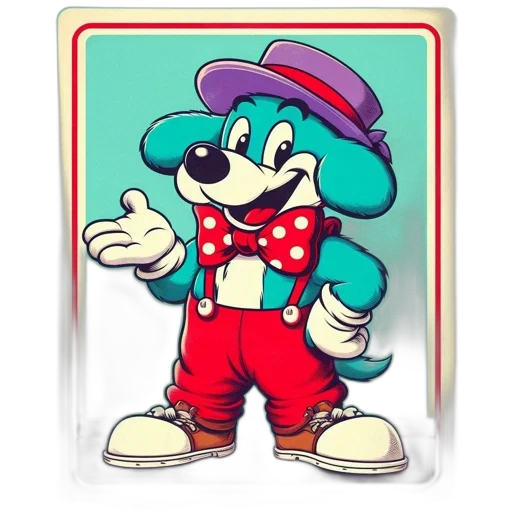 staff, hat, animal, cartoon transparent PNG cut-out