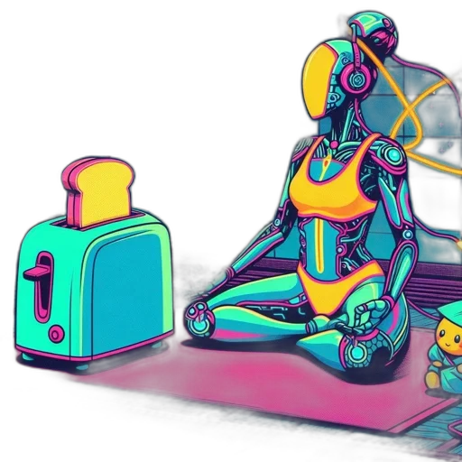 robot, furniture, concept art, cyberpunk transparent PNG cut-out