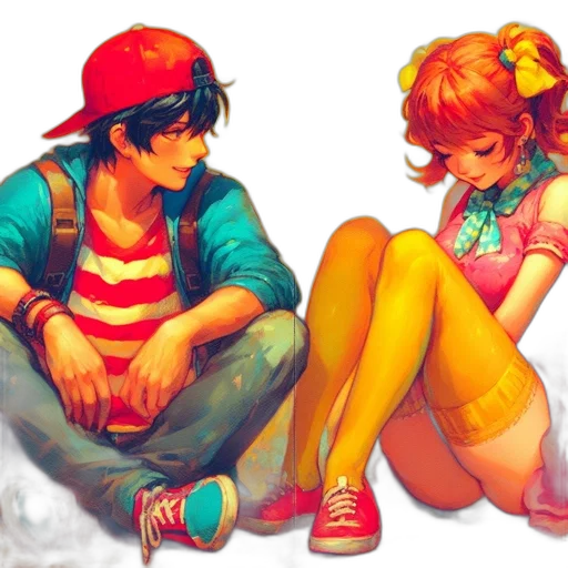concept art, comic book art, anime, cartoon transparent PNG cut-out