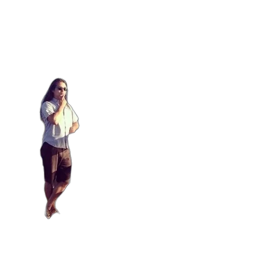 dress, creature, staff, hair transparent PNG cut-out