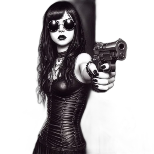 weapon, comic book art, cartoon, photorealistic transparent PNG cut-out