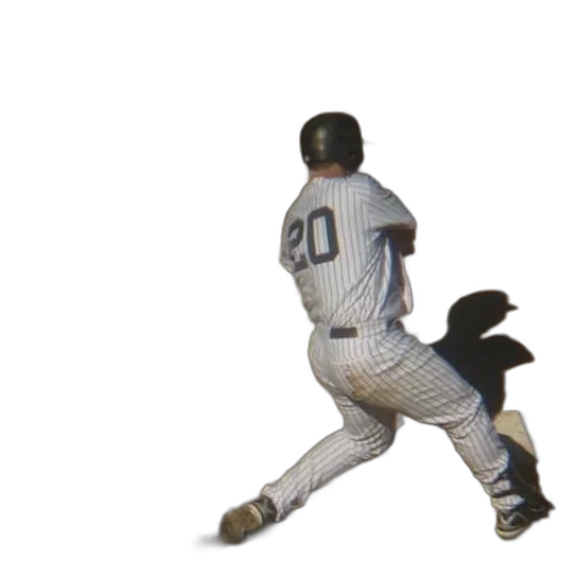 3d render, baseball, player, striped transparent PNG cut-out