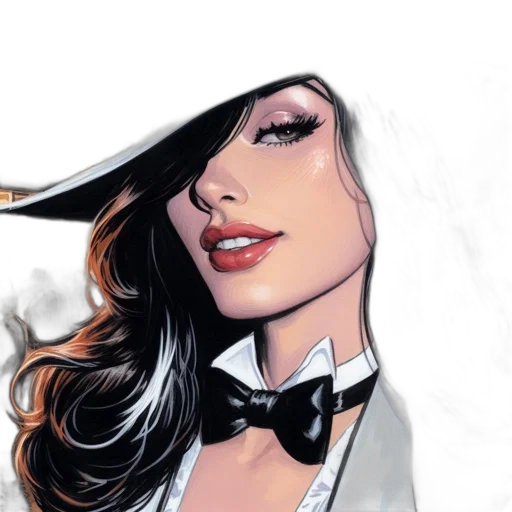hat, comic book art, photorealistic, fantasy art transparent PNG cut-out