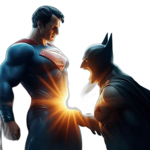 comic book art, concept art, 3d render, two transparent PNG cut-out