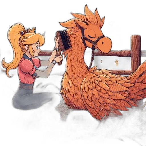 dragon, hair, dress, creature transparent PNG cut-out