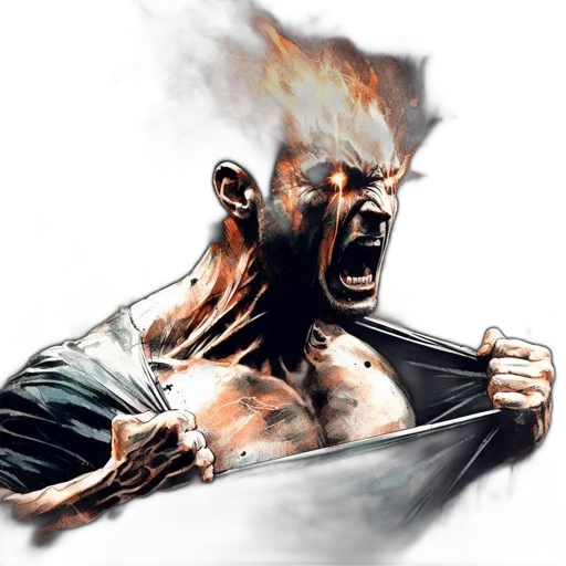 face, comic book art, concept art, fantasy art transparent PNG cut-out