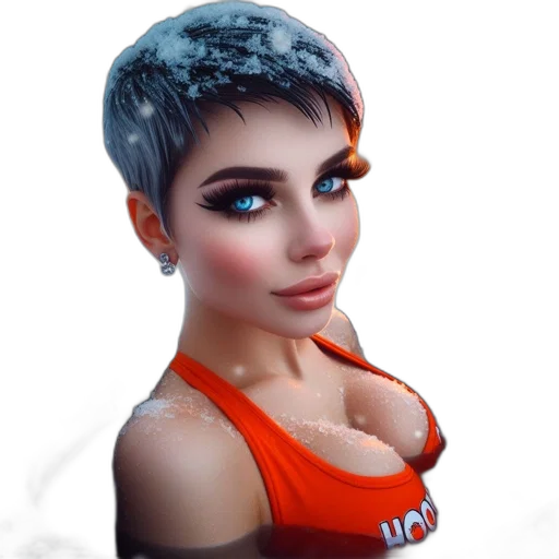 face, hair, creature, robot transparent PNG cut-out